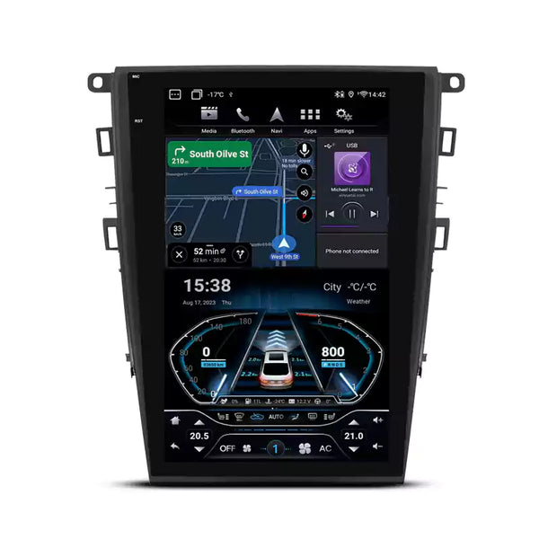 YULU E10 Radio For Ford Mondeo Fusion 2014-2019 Unit Head 6+64G Carplay Auto Parking TPMS Navigation